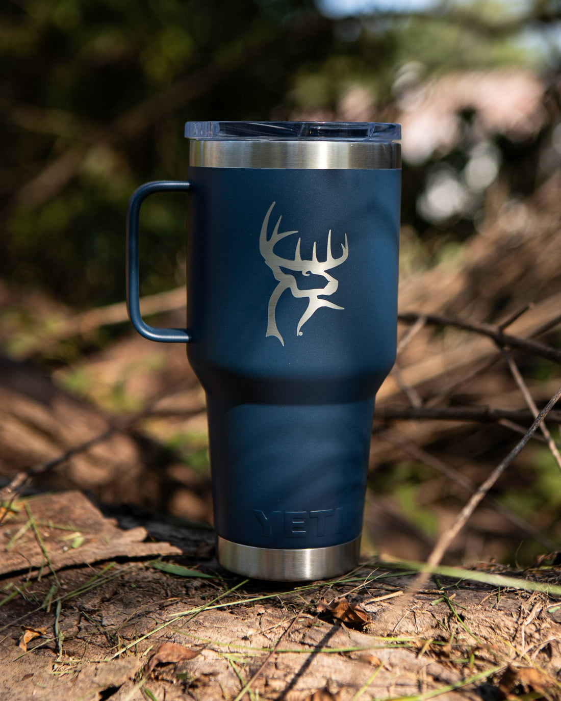 Buck Commander Icon 30oz Navy Yeti Rambler Travel Mug
