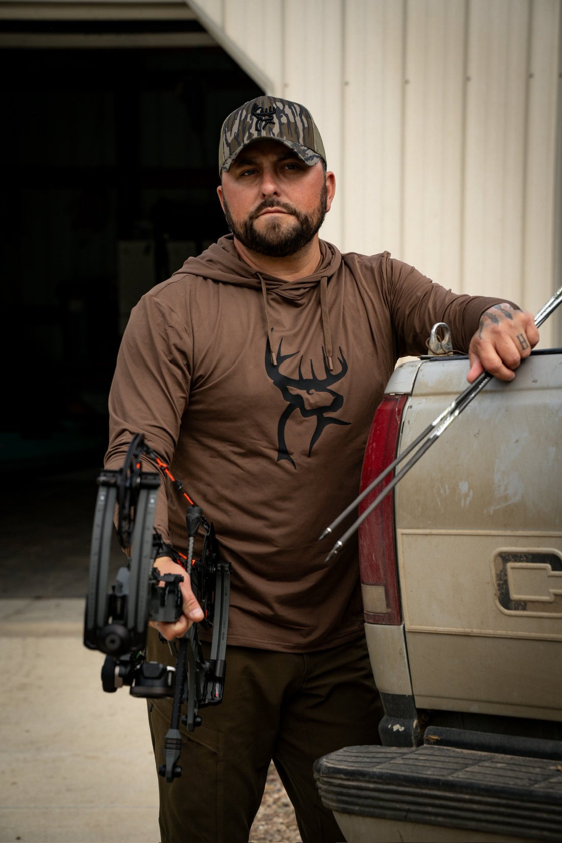 Buck Commander x Burlebo Heather Brown Performance Hoodie