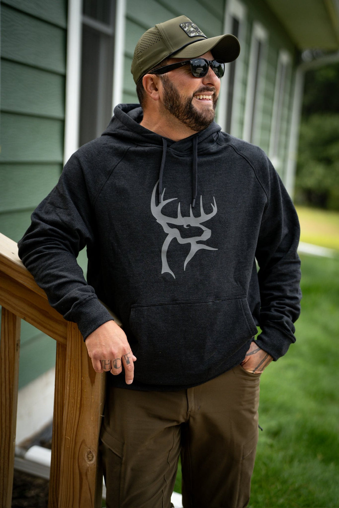 Buck Commander x Burlebo Heather Black Fleece Hoodie