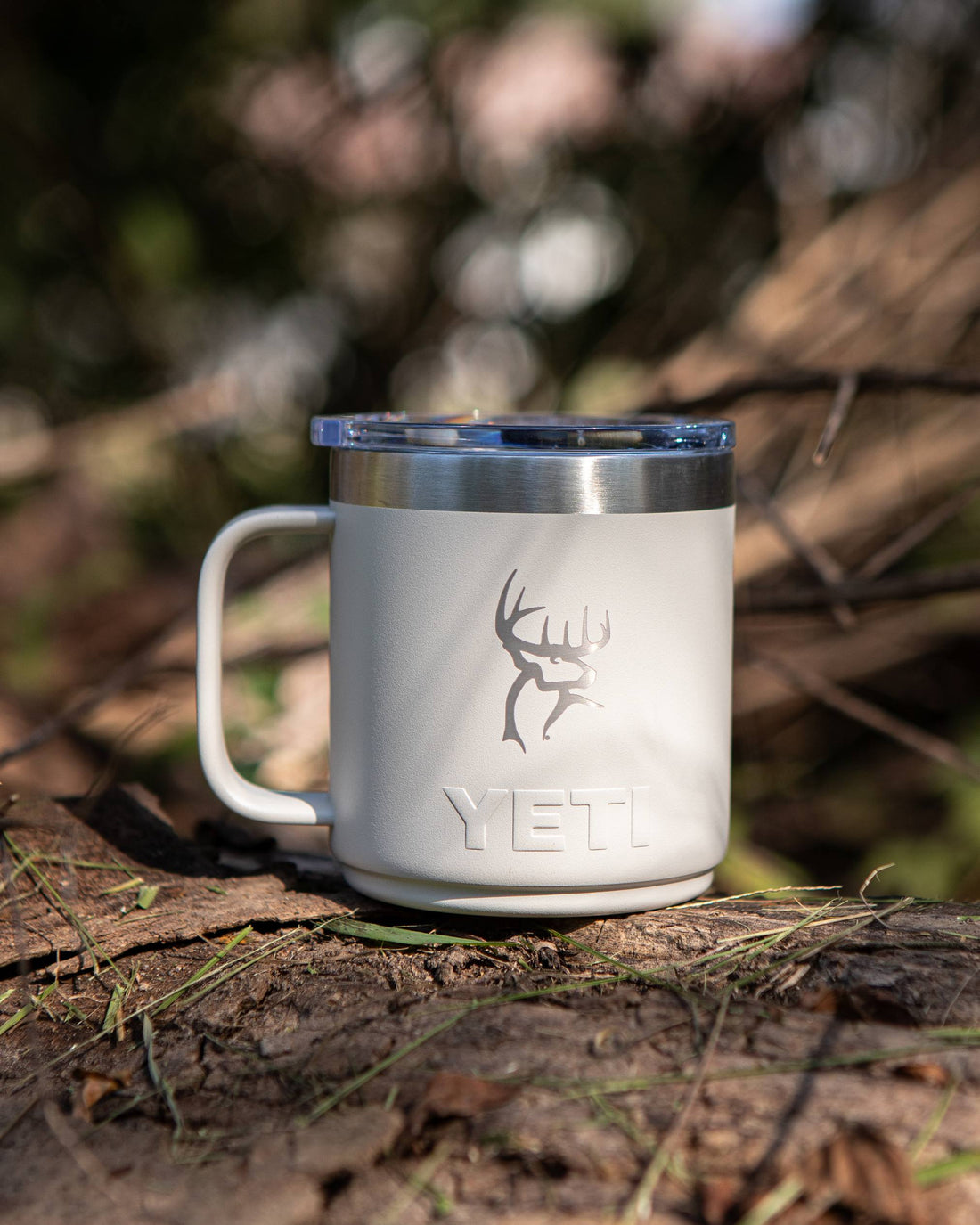 Buck Commander Icon 10oz Taupe Yeti Rambler Lowball with Handle