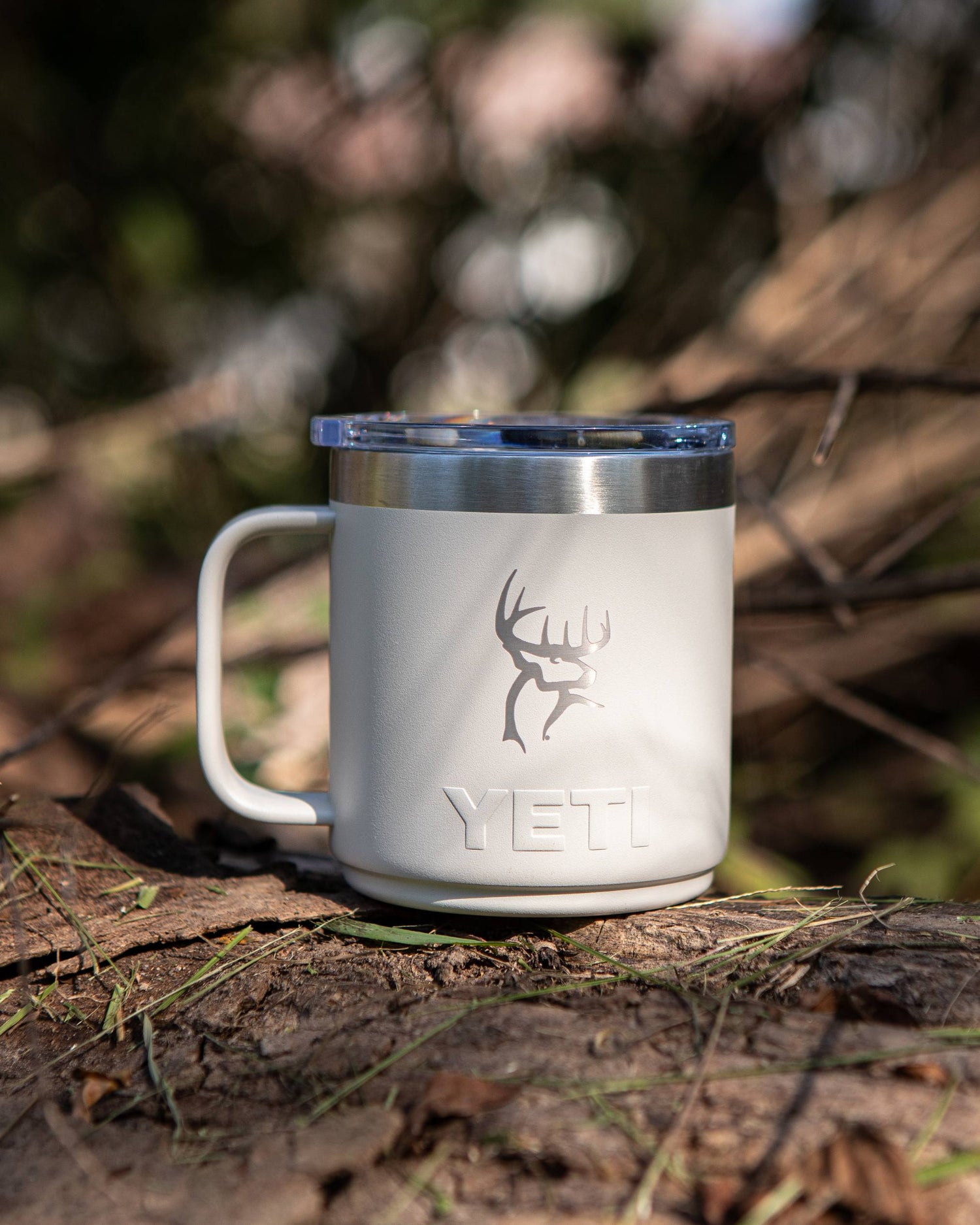 Buck Commander Icon 10oz Taupe Yeti Rambler Lowball with Handle