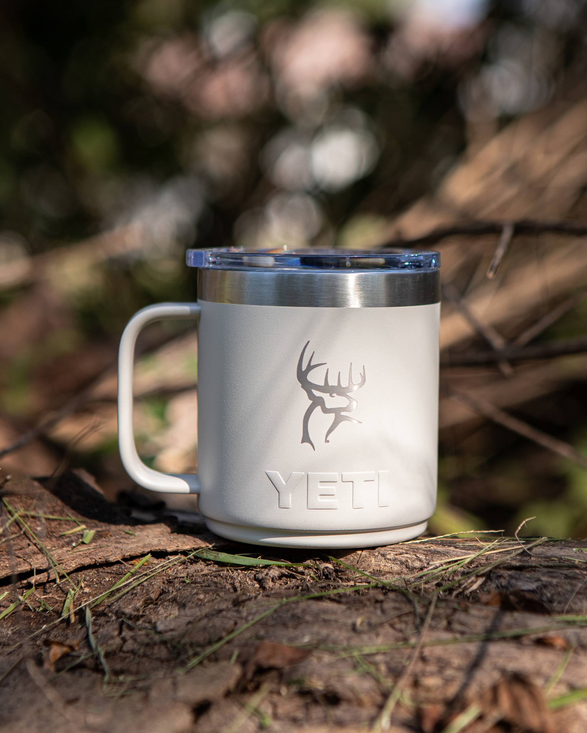 Buck Commander Icon 10oz Taupe Yeti Rambler Lowball with Handle