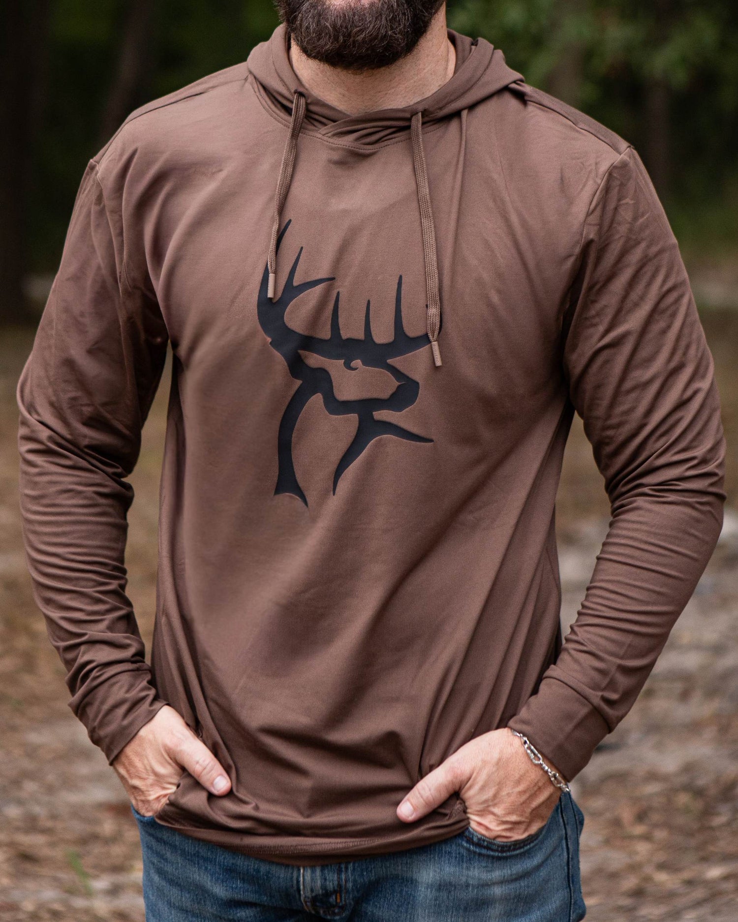 Buck Commander x Burlebo Heather Brown Performance Hoodie