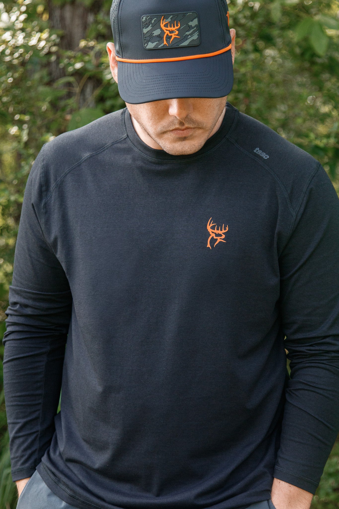 Buck Commander Bamboo Black Long Sleeve Tee