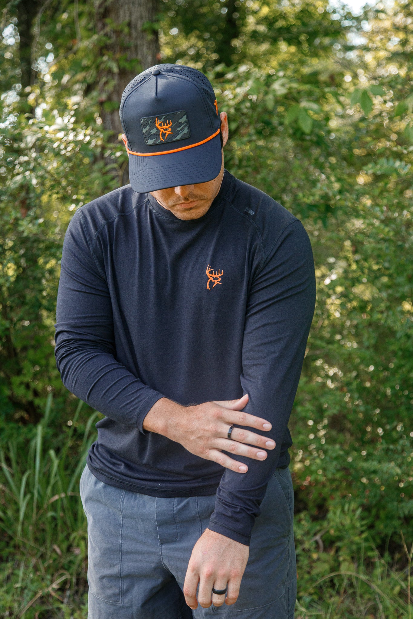 Buck Commander Bamboo Black Long Sleeve Tee