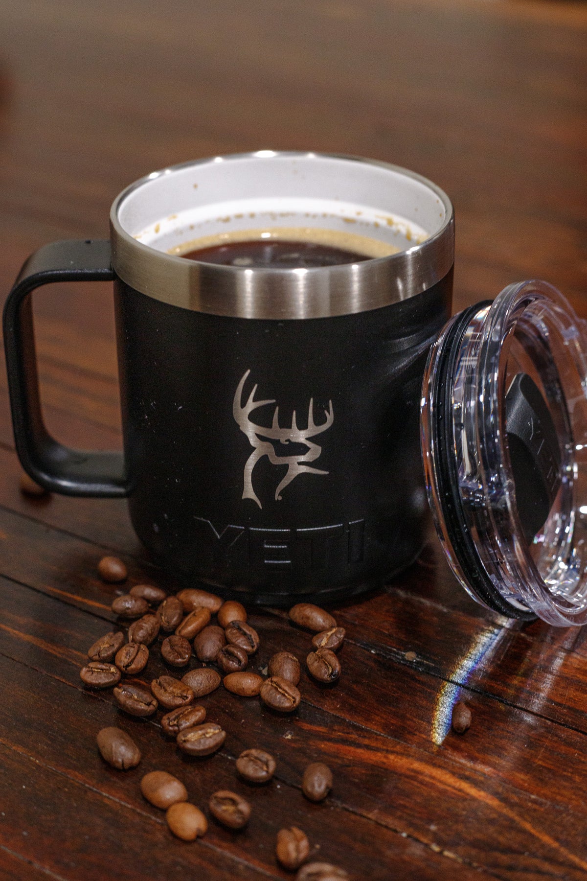 Buck Commander Icon 10oz Black Yeti Rambler Lowball with Handle
