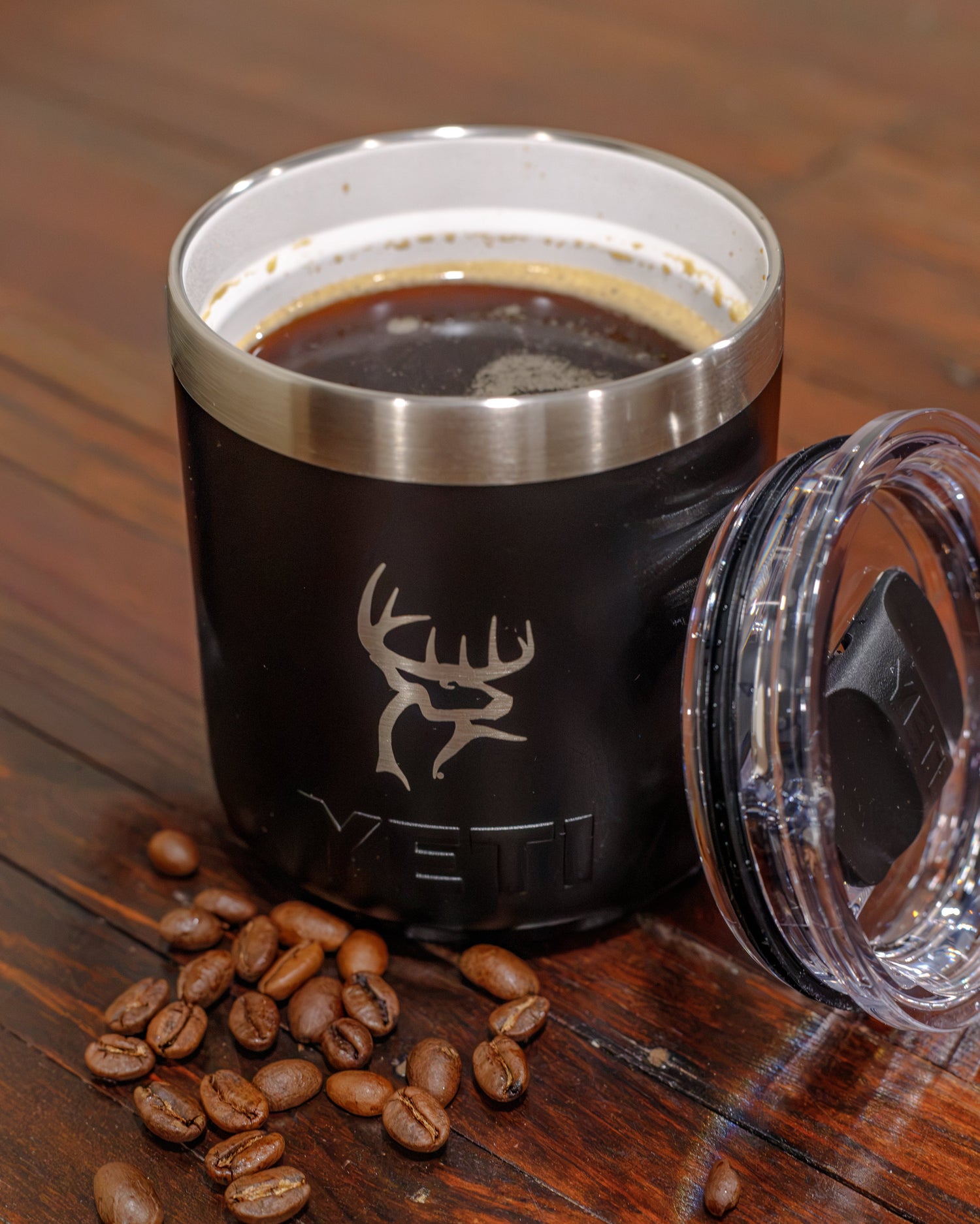 Buck Commander Icon 10oz Black Yeti Rambler Lowball