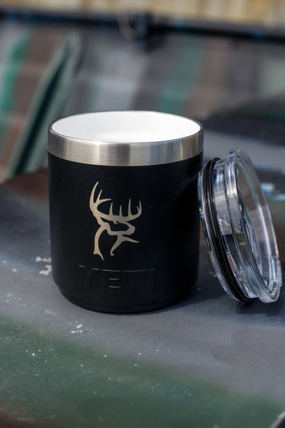 Buck Commander Icon 10oz Black Yeti Rambler Lowball