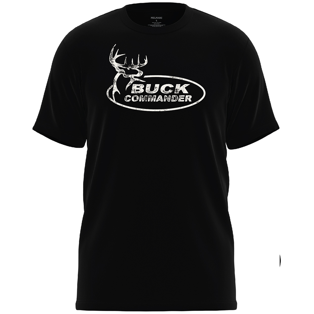 Buck Commander Worn Logo Black Tee
