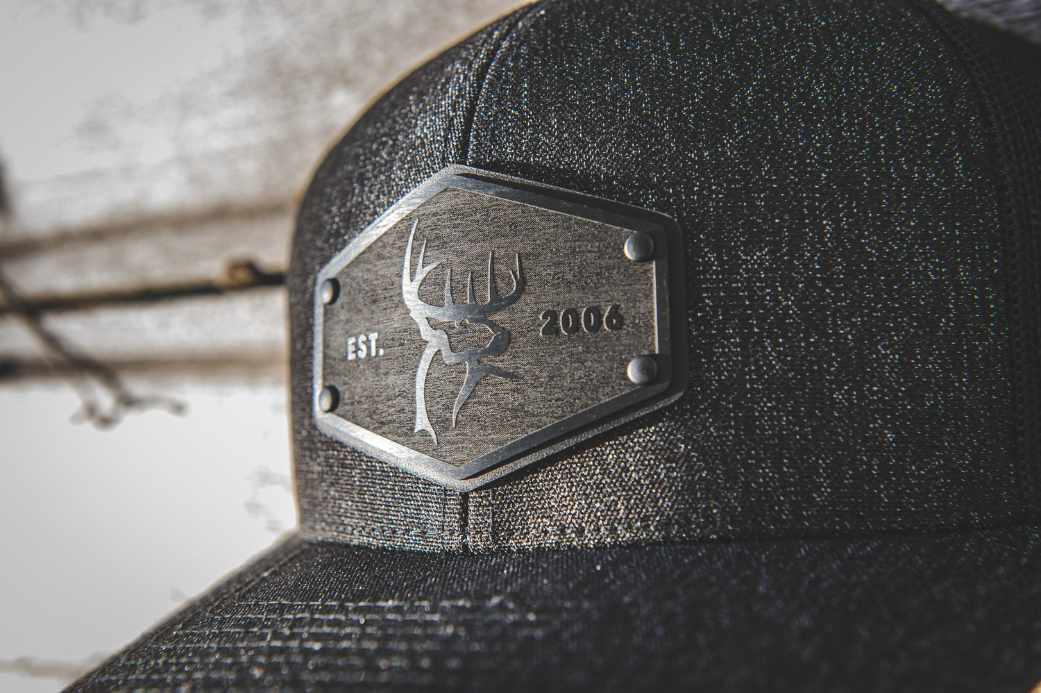 Buck Commander x Union Standard Supply Co. Black Wood Patch Hat