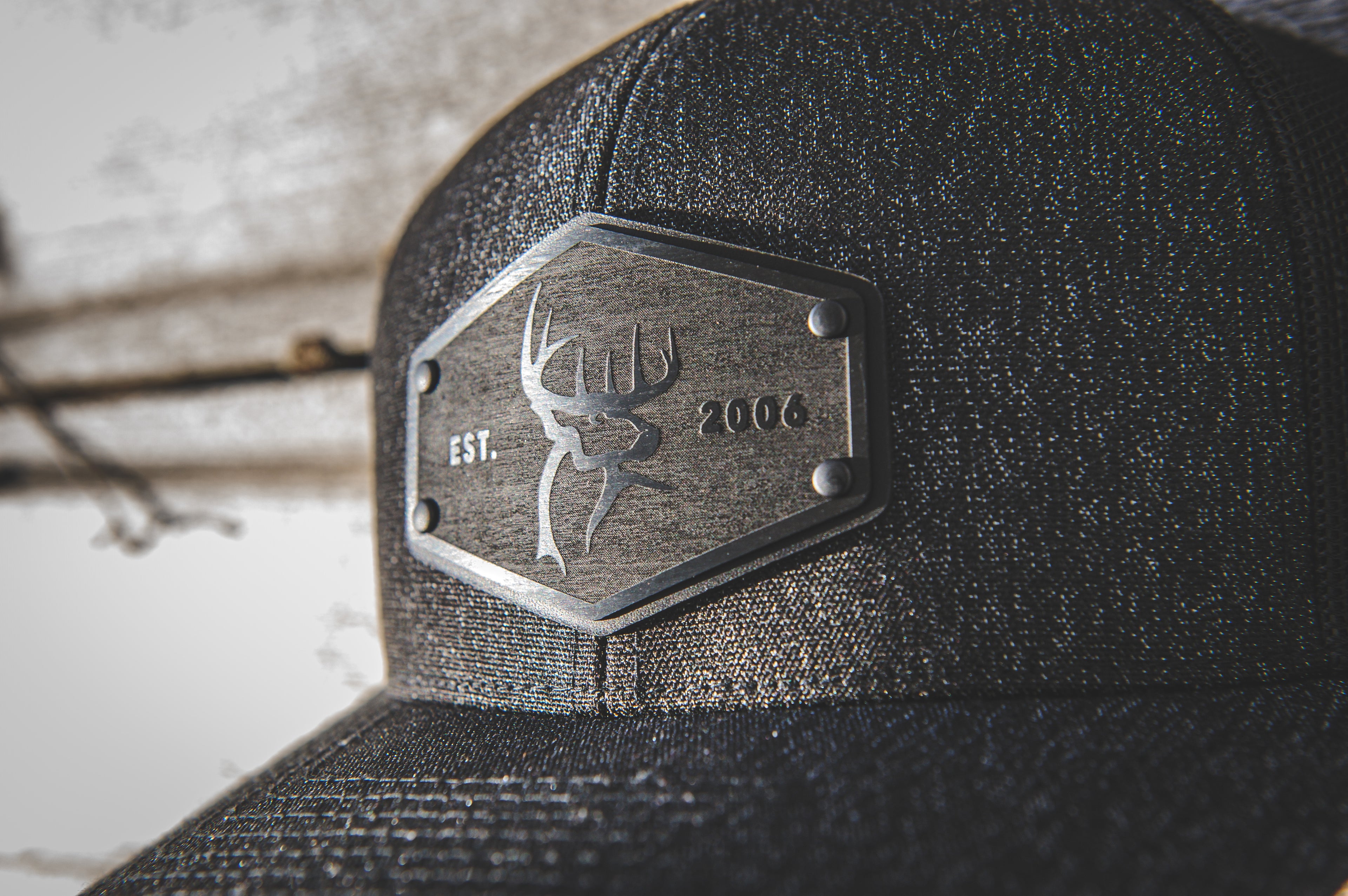 Buck Commander x Union Standard Supply Co. Black Wood Patch Hat
